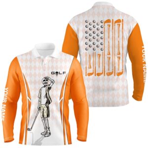 Men s Orange Argyle American Flag Patriotic Golf Polo Shirts Custom Skull Golf Shirts For Men Golf Polo Shirt Golf Shirts 2 kqe5oa.jpg