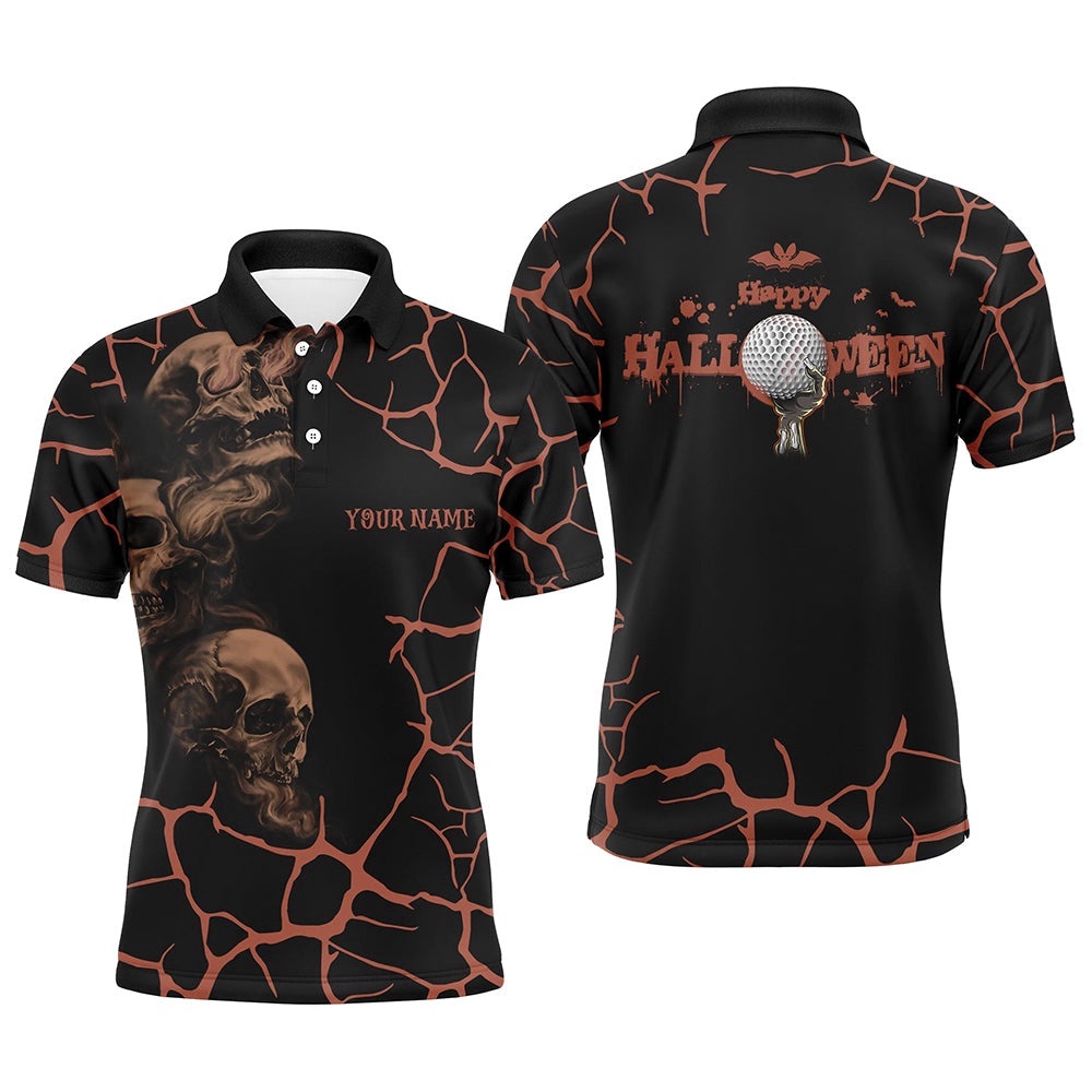 Men’s Orange Happy Halloween Skull Golf Polo Shirts Spooky Halloween Golf Gift Idea For Men, Golf Polo Shirt, Golf Shirts Men’s Orange Happy Halloween Skull Golf Polo Shirts Spooky Halloween Golf Gift Idea For Men, Golf Polo Shirt, Golf Shirts