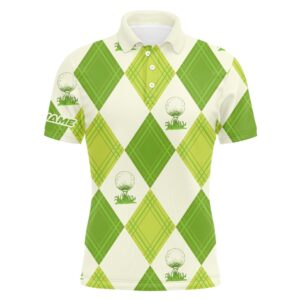 Men’s Polo Golf Tops Custom Name Green…