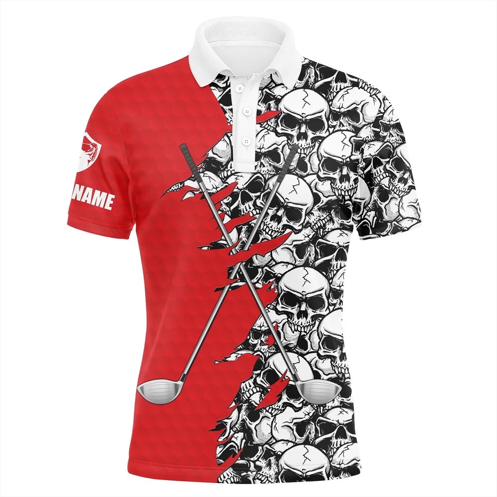 Men’s Short Long Sleeve Golf Tops Polo Red Pattern Skull Golf Clubs Custom Golf Performance Shirts, Golf Polo Shirt, Golf Shirts Men’s Short Long Sleeve Golf Tops Polo Red Pattern Skull Golf Clubs Custom Golf Performance Shirts, Golf Polo Shirt, Golf Shirts