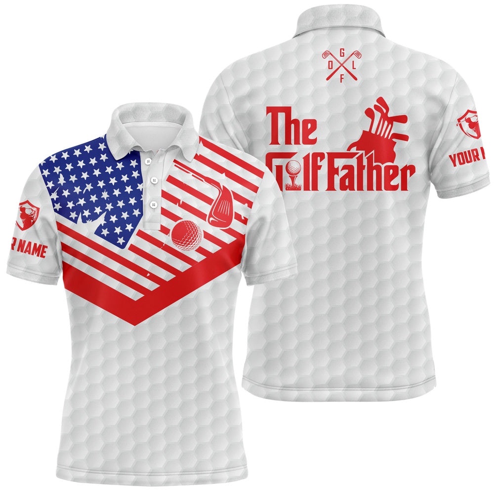 Men’s White Golf Polo Shirt Custom American Flag Patriotic The Golf Father Golf Shirts For Dad, Golf Polo Shirt, Golf Shirts Men’s White Golf Polo Shirt Custom American Flag Patriotic The Golf Father Golf Shirts For Dad, Golf Polo Shirt, Golf Shirts