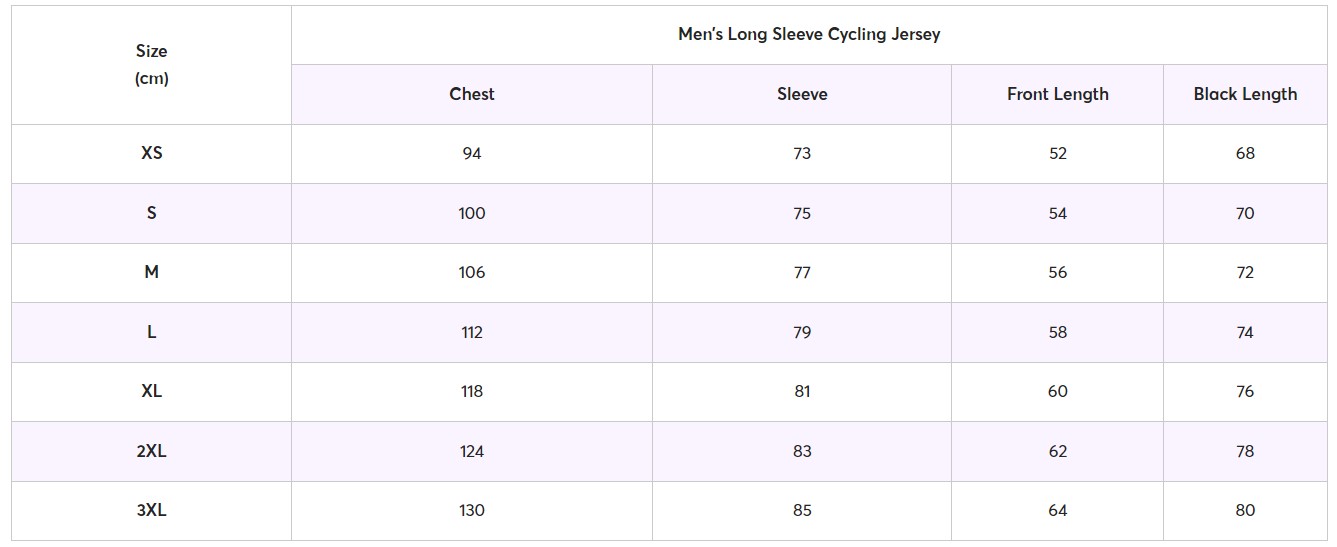 Men’s Long Sleeve Cycling Jersey