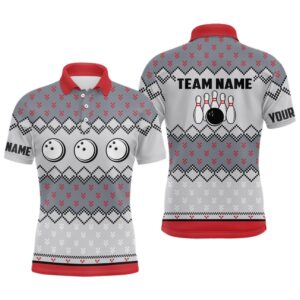 Mens Bowling Polo Shirts Custom Ugly Christmas…