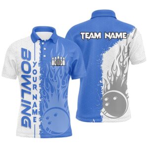 Mens Bowling Polo Shirts Custom White And…