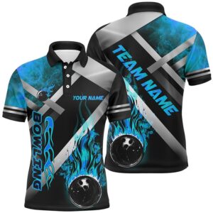 Mens Bowling Shirts Custom Black Bowling Ball…