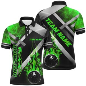 Mens Bowling Shirts Custom Black Bowling Ball…