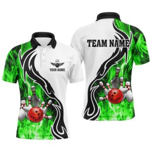 Mens Polo Bowling Shirt Custom Bowling Ball…