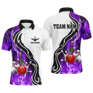 Mens Polo Bowling Shirt Custom Bowling Ball…