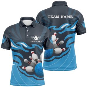 Mens Polo Bowling Shirt Custom Bowling Ball…