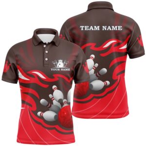Mens Polo Bowling Shirt Custom Bowling Ball…