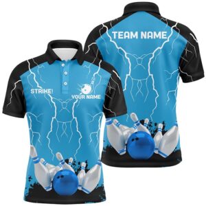 Mens Polo Bowling Shirt Custom Bowling Strike…