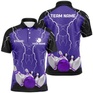 Mens Polo Bowling Shirt Custom Bowling Strike…