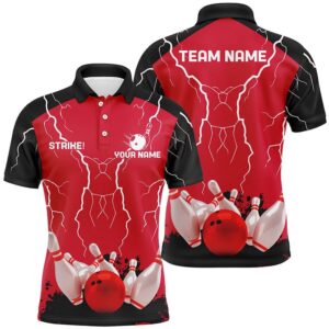 Mens Polo Bowling Shirt Custom Bowling Strike…