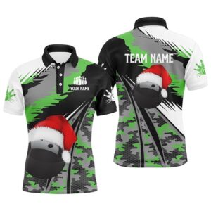 Mens Polo Bowling Shirts Custom Christmas Bowling…