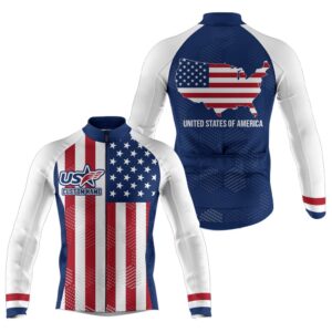 Menwomen American Cycling Jersey With 3 Pockets…