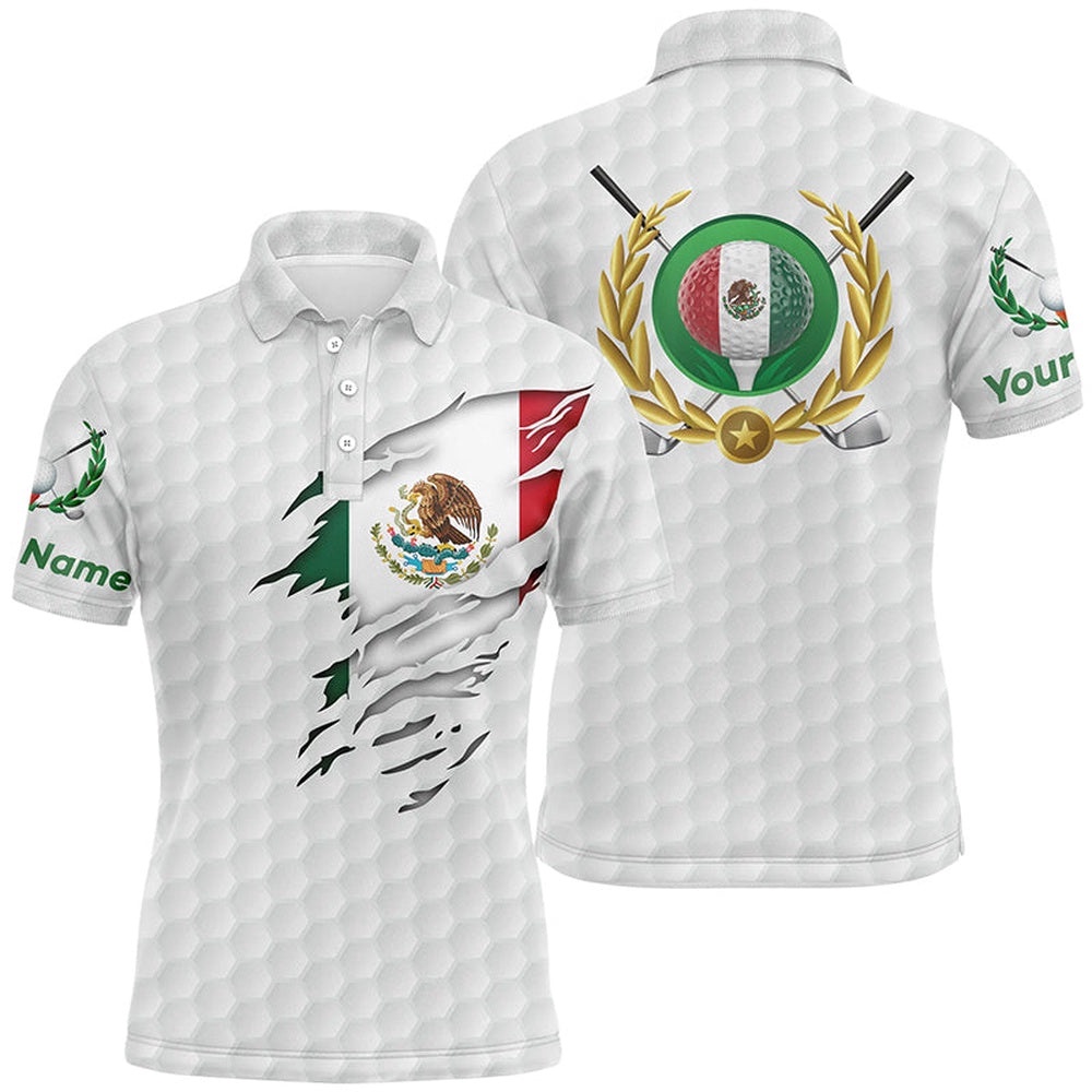 Mexican Flag White Golf Pattern Men’s Polo Shirt Patriotic Golf Shirt For Men Mexico Golf Gifts, Golf Polo Shirt, Golf Shirts Mexican Flag White Golf Pattern Men’s Polo Shirt Patriotic Golf Shirt For Men Mexico Golf Gifts, Golf Polo Shirt, Golf Shirts
