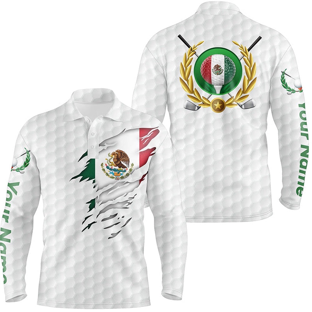 Mexican Flag White Golf Pattern Men’s Polo Shirt Patriotic Golf Shirt For Men Mexico Golf Gifts, Golf Polo Shirt, Golf Shirts Mexican Flag White Golf Pattern Men’s Polo Shirt Patriotic Golf Shirt For Men Mexico Golf Gifts, Golf Polo Shirt, Golf Shirts