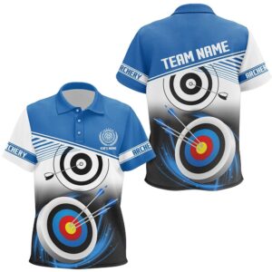 Name Archery Polo Shirts Custom Blue Archery…