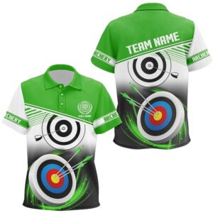 Name Archery Polo Shirts Custom Green Archery…
