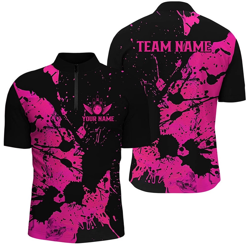 Name Black And Pink Bowling Team Shirts For Men And Women, Bowling League Jersey, Custom Bowling Team Jersey Shirt Name Black And Pink Bowling Team Shirts For Men And Women, Bowling League Jersey, Custom Bowling Team Jersey Shirt