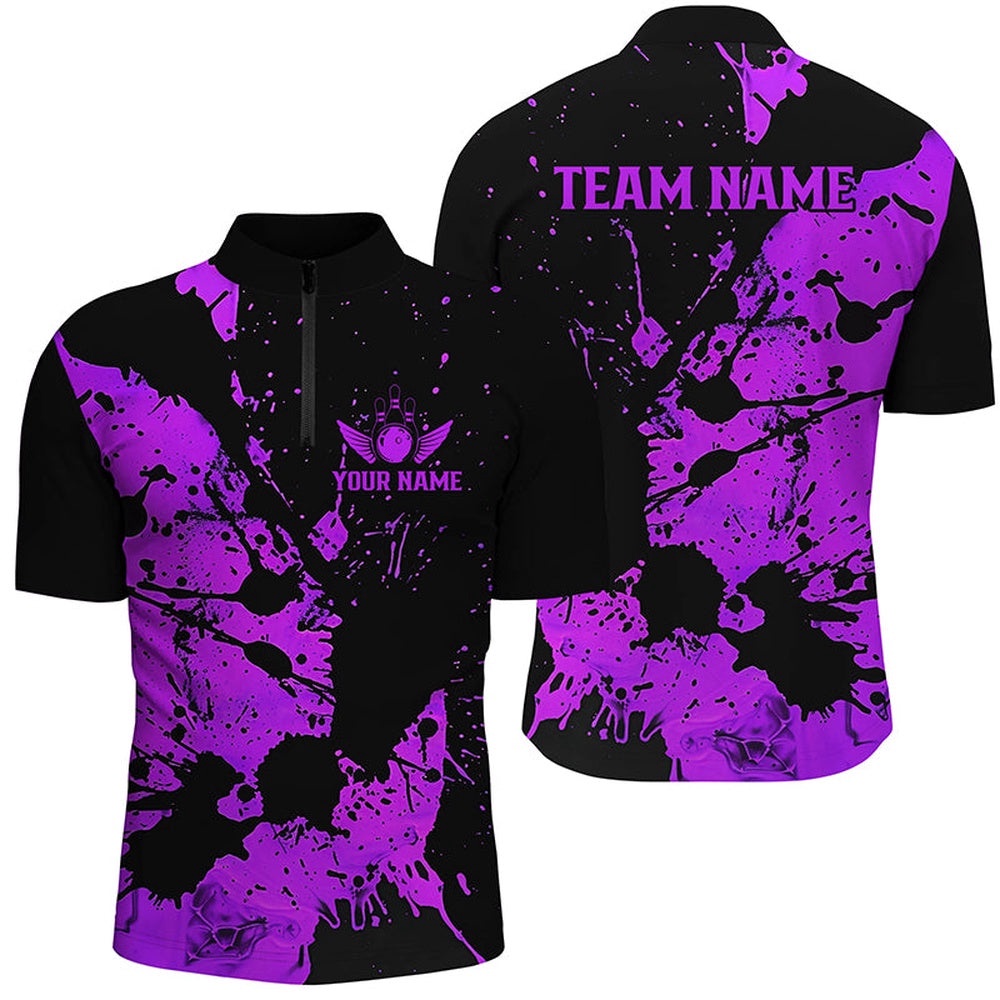 Name Black And Purple Bowling Team Shirts For Men And Women, Bowling League Jersey, Custom Bowling Team Jersey Shirt Name Black And Purple Bowling Team Shirts For Men And Women, Bowling League Jersey, Custom Bowling Team Jersey Shirt