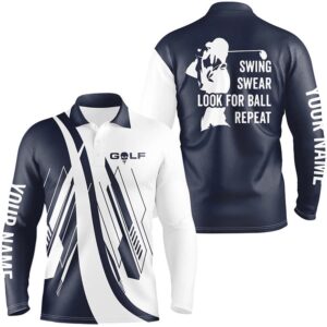 Navy Blue And White Men s Golf Polo Shirts Custom Swing Swear Look For Ball Repeat Golf Shirt For Men s Golf Polo Shirt Golf Shirts 2 d3gnw0.jpg