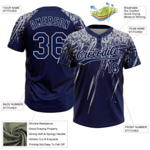 Navy Gray 3D Pattern Abstract Sharp Shape Two Button Unisex Softball Jersey Custom Team Softball Jersey 3 yfocqe.jpg