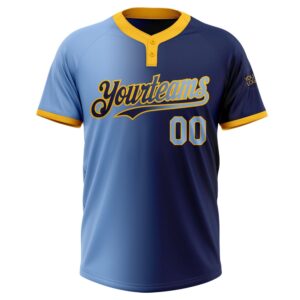 Navy Light Blue Gold Gradient Fashion Two Button Unisex Softball Jersey Custom Team Softball Jersey 2 zm82ed.jpg