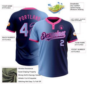 Navy Light Blue Pink Gradient Fashion Two Button Unisex Softball Jersey Custom Team Softball Jersey 3 aonokf.jpg