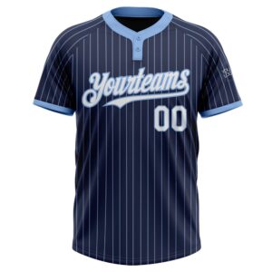 Navy Light Blue Pinstripe White Two Button Unisex Softball Jersey Custom Team Softball Jersey 2 ymokd8.jpg
