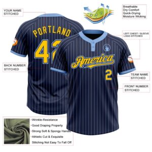 Navy Light Blue Pinstripe Yellow Two Button Unisex Softball Jersey Custom Team Softball Jersey 3 cgxzys.jpg