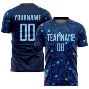 Navy Light Blue Royal Sublimation Soccer Uniform…