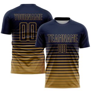 Navy Old Gold Pinstripe Fade Fashion Sublimation…