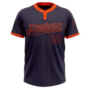 Navy Orange Pinstripe Orange Two Button Unisex Softball Jersey Custom Team Softball Jersey 2 bi2lie.jpg