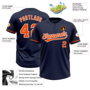 Navy Orange White Two Button Unisex Softball Jersey Custom Team Softball Jersey 3 m6vwqh.jpg