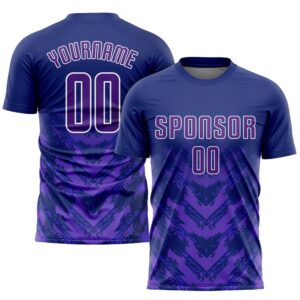 Navy Purple White Sublimation Soccer Uniform Jersey,…