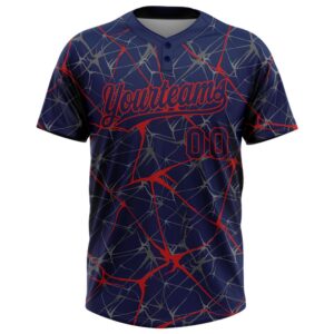 Navy Red 3D Pattern Abstract Network Two Button Unisex Softball Jersey Custom Team Softball Jersey 2 zajgkm.jpg