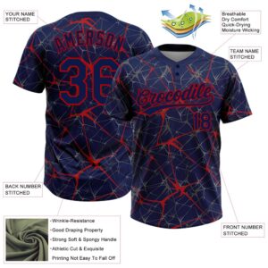 Navy Red 3D Pattern Abstract Network Two Button Unisex Softball Jersey Custom Team Softball Jersey 3 nzxdin.jpg