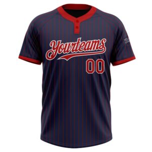 Navy Red Pinstripe White Two Button Unisex Softball Jersey Custom Team Softball Jersey 2 ztcvbf.jpg