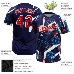 Navy Red White 3D Pattern Two Button Unisex Softball Jersey Custom Team Softball Jersey 3 rhcgec.jpg