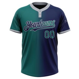 Navy Teal Gray Gradient Fashion Two Button Unisex Softball Jersey Custom Team Softball Jersey 2 ajcey3.jpg