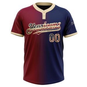 Navy Vintage USA Flag Maroon City Cream Gradient Fashion Two Button Unisex Softball Jersey Custom Team Softball Jersey 2 vbrch5.jpg