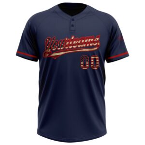 Navy Vintage USA Flag Red Two Button Unisex Softball Jersey Custom Team Softball Jersey 2 g1frfz.jpg
