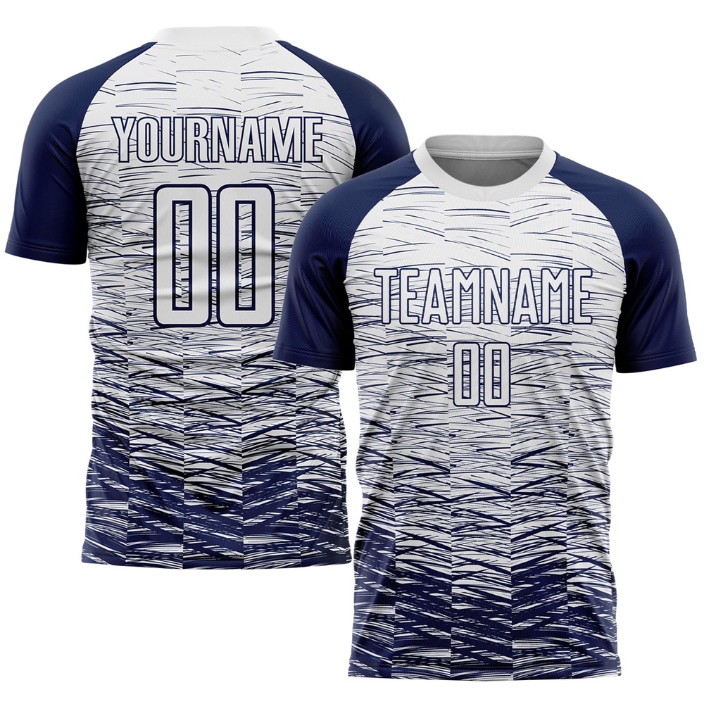 Navy White Sublimation Soccer Uniform Jersey, Custom Team Soccer Jersey Shirt Navy White Sublimation Soccer Uniform Jersey, Custom Team Soccer Jersey Shirt