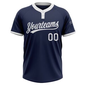 Navy White Two Button Unisex Softball Jersey Custom Team Softball Jersey 2 ywtgar.jpg