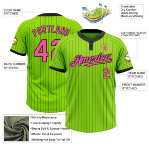 Neon Green Black Pinstripe Pink Two Button Unisex Softball Jersey Custom Team Softball Jersey 3 uggvao.jpg