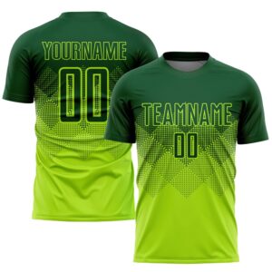 Neon Green Green Sublimation Soccer Uniform Jersey,…