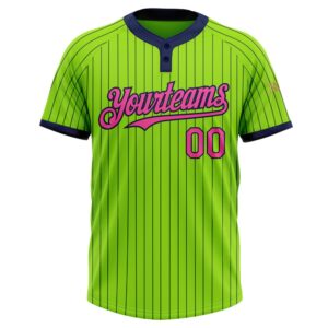 Neon Green Navy Pinstripe Pink Two Button Unisex Softball Jersey Custom Team Softball Jersey 2 idb99e.jpg