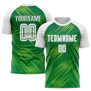 Neon Green White Kelly Green Sublimation Soccer…