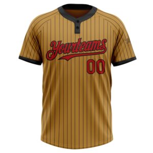 Old Gold Black Pinstripe Red Two Button Unisex Softball Jersey Custom Team Softball Jersey 2 la1h1m.jpg